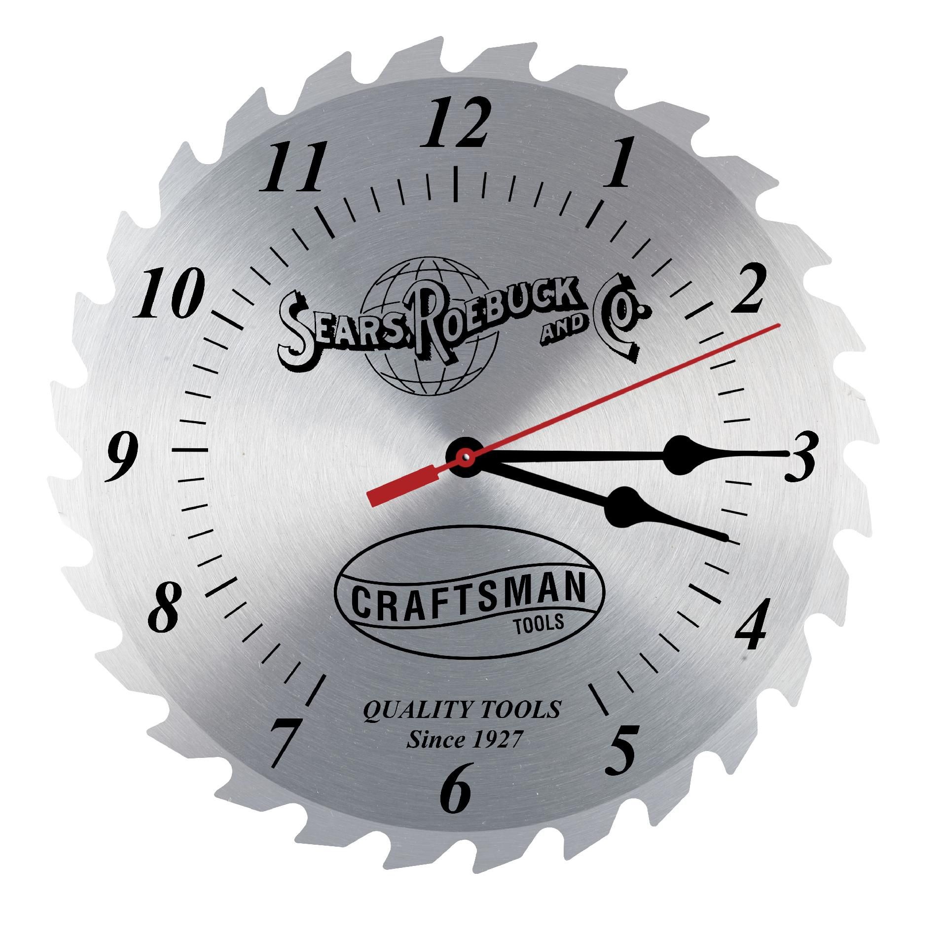 Sears Roebuck Craftsman Vintage-Style Garage Shop Clock