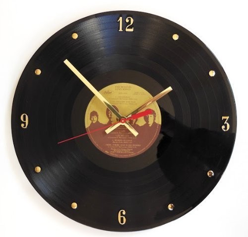 THE BEATLES Vinyl Record Clock (Love Songs)
