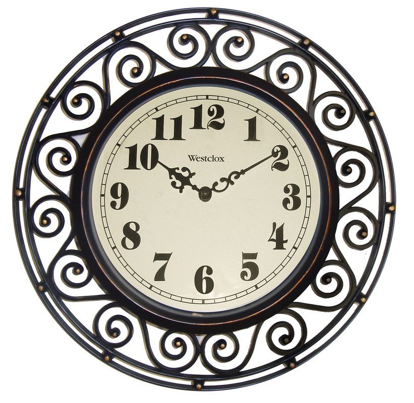 Wrought Iron Wall Clock New