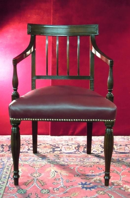 Antique Regency Style Arm Chair Wood