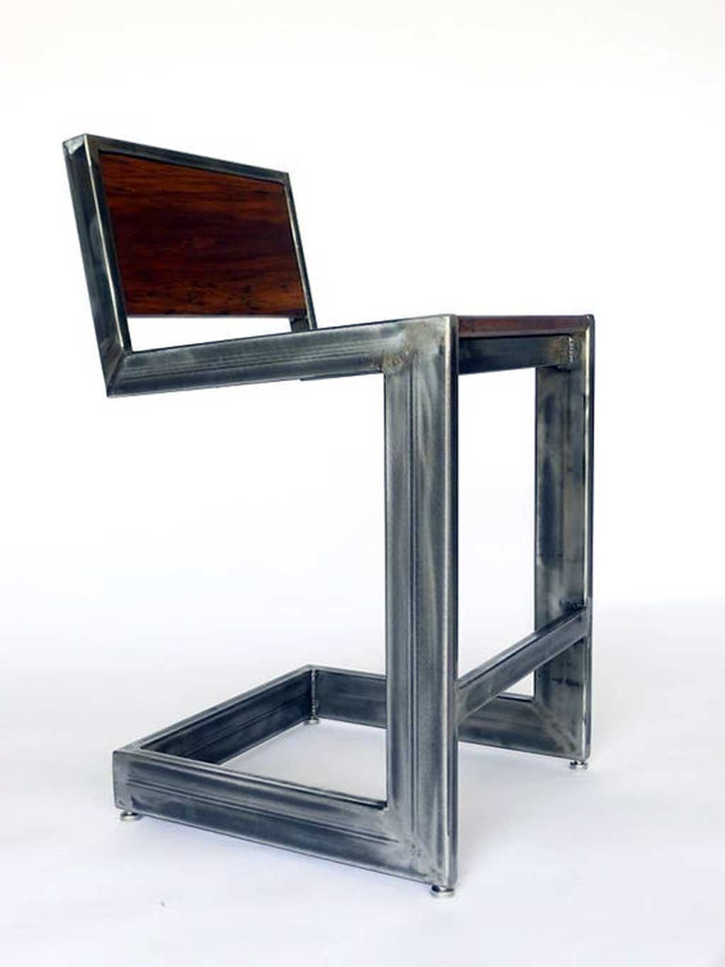 Archer bar stool welded frame walnut