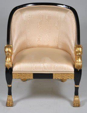 Black lacquer arm chair with gilt lion heads berners springfield