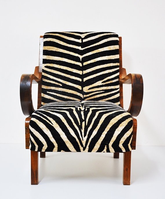 Brown zebra chairs