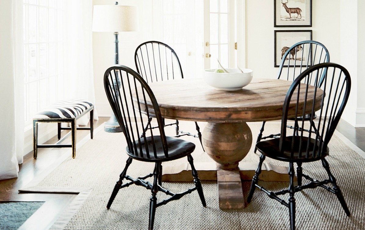 black windsor dining room chairs