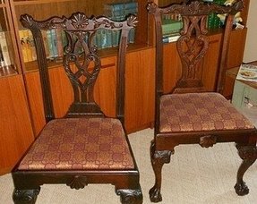 Mahogany Carved Living Room Side Chair Mahogany Carved Living Room Side Chair