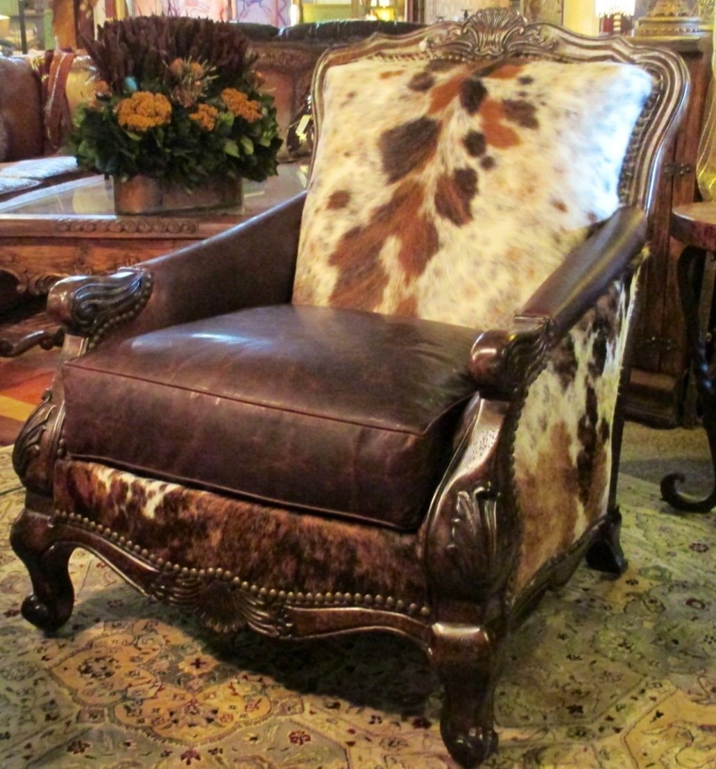 Cowhide armchair