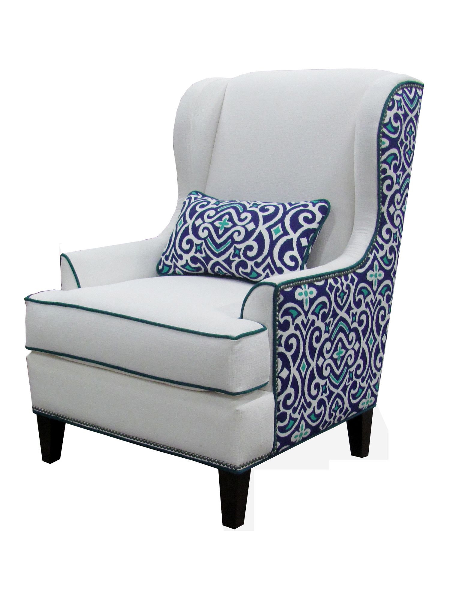 Crisp colorful logan arm chair