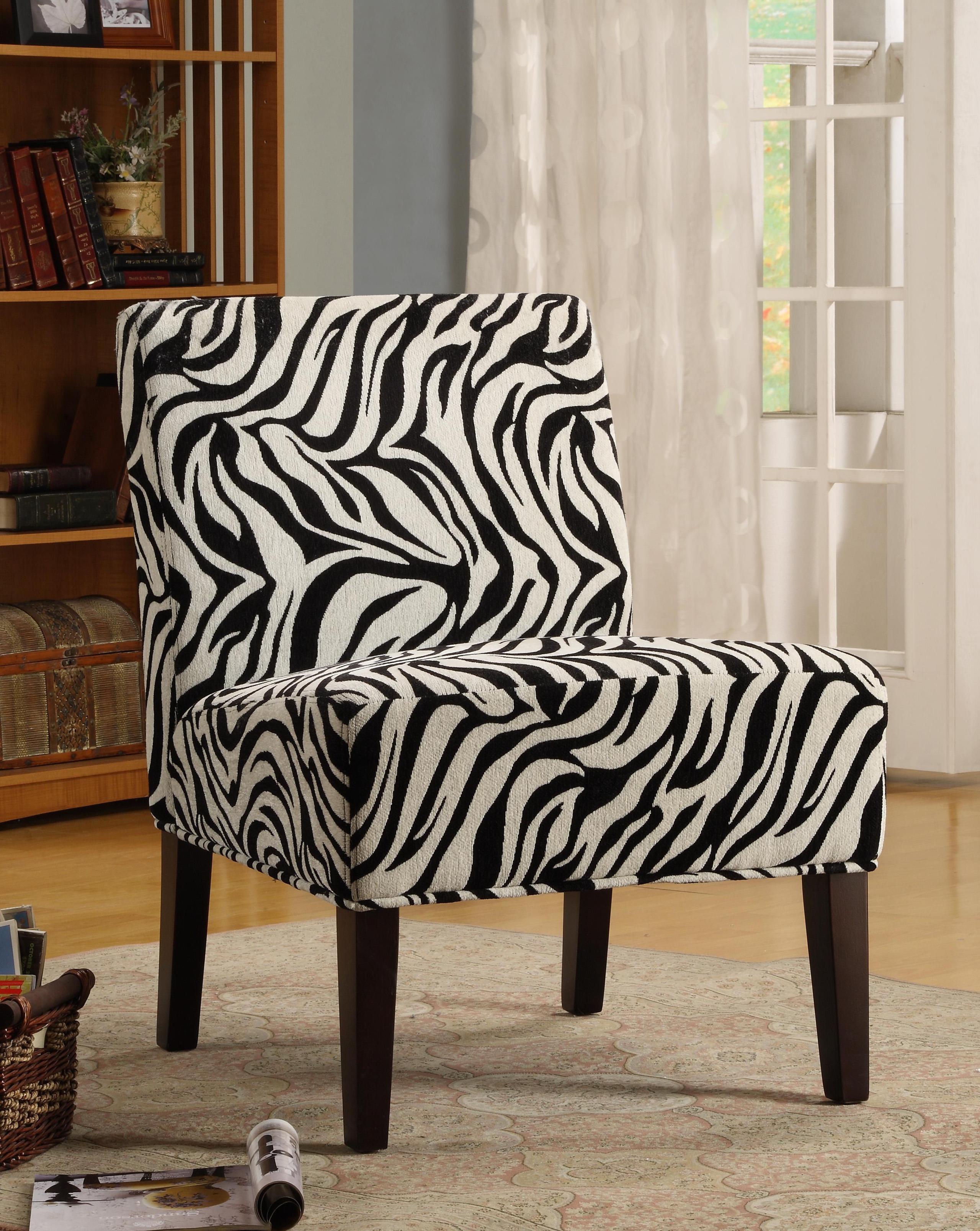 Zebra print 2024 accent chair