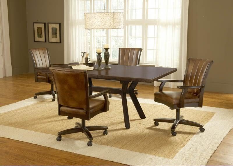 dining room table chairs casters