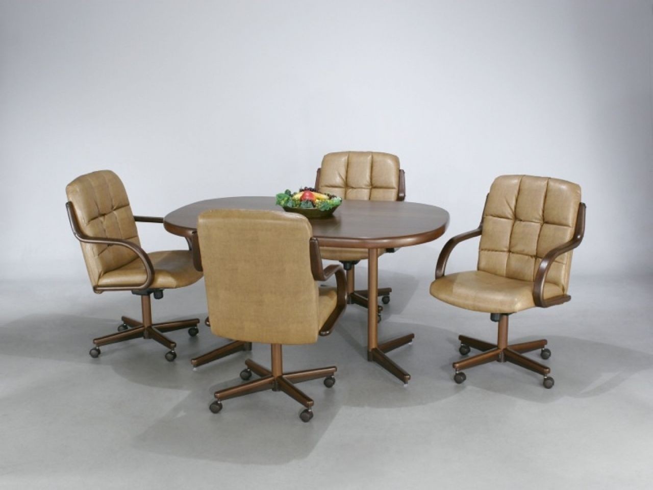 Dining room chairs with casters