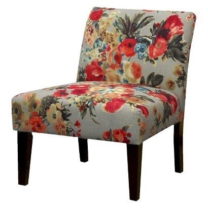 Floral fabric chairs