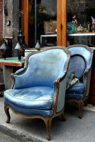 French chair and ottoman