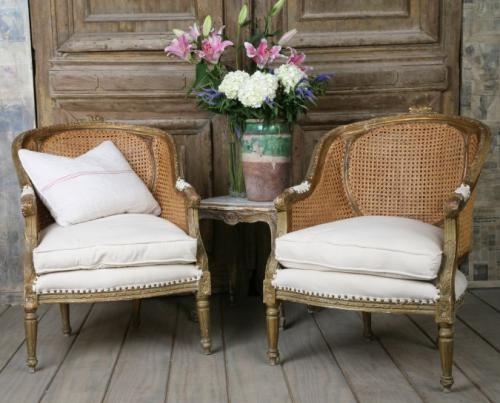 Gold french chair
