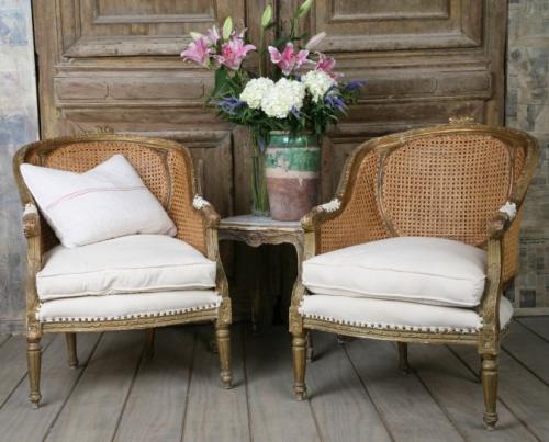 Cane back best sale bergere chair