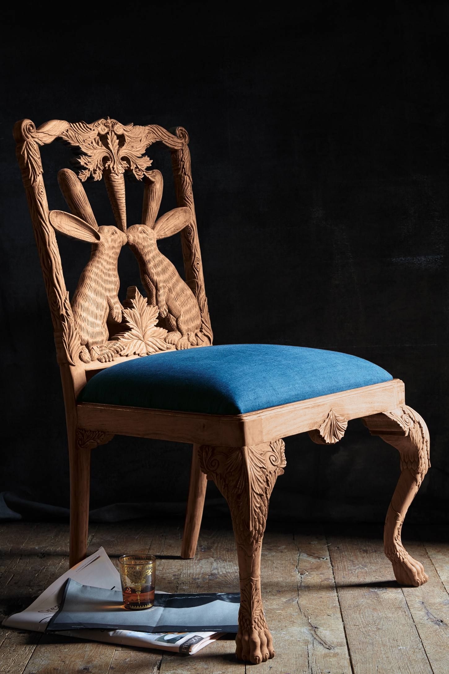 Hand carved chair 18