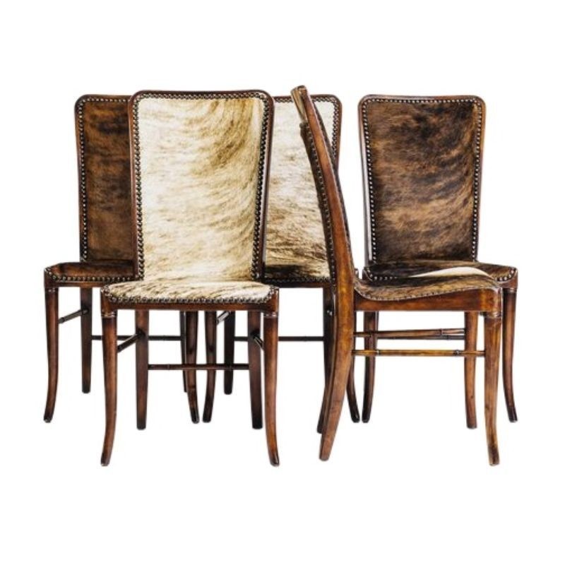 faux cowhide dining chairs