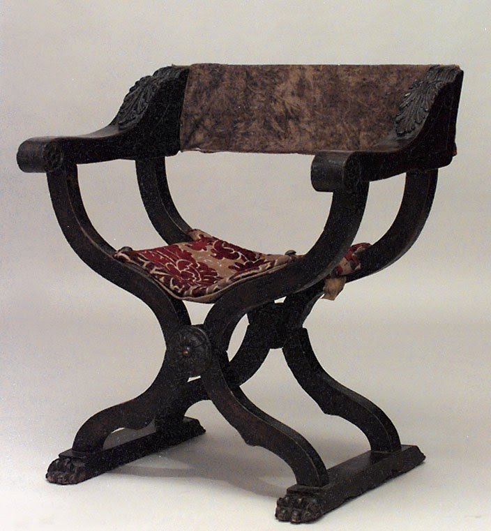 Italian renaissance seating chair arm chair walnut 4