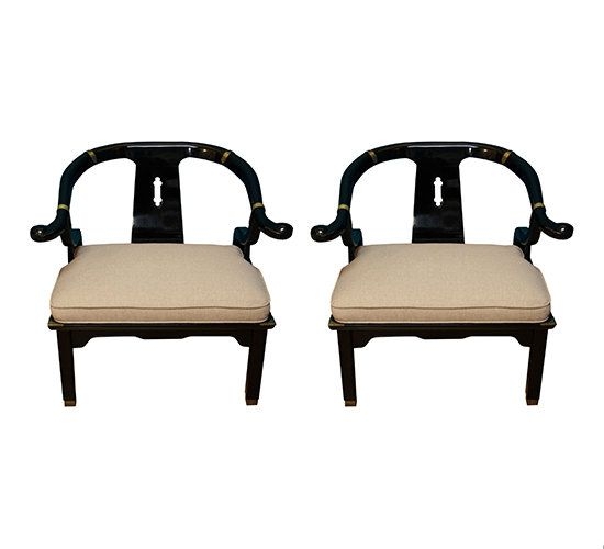 James mont asian style arm chairs