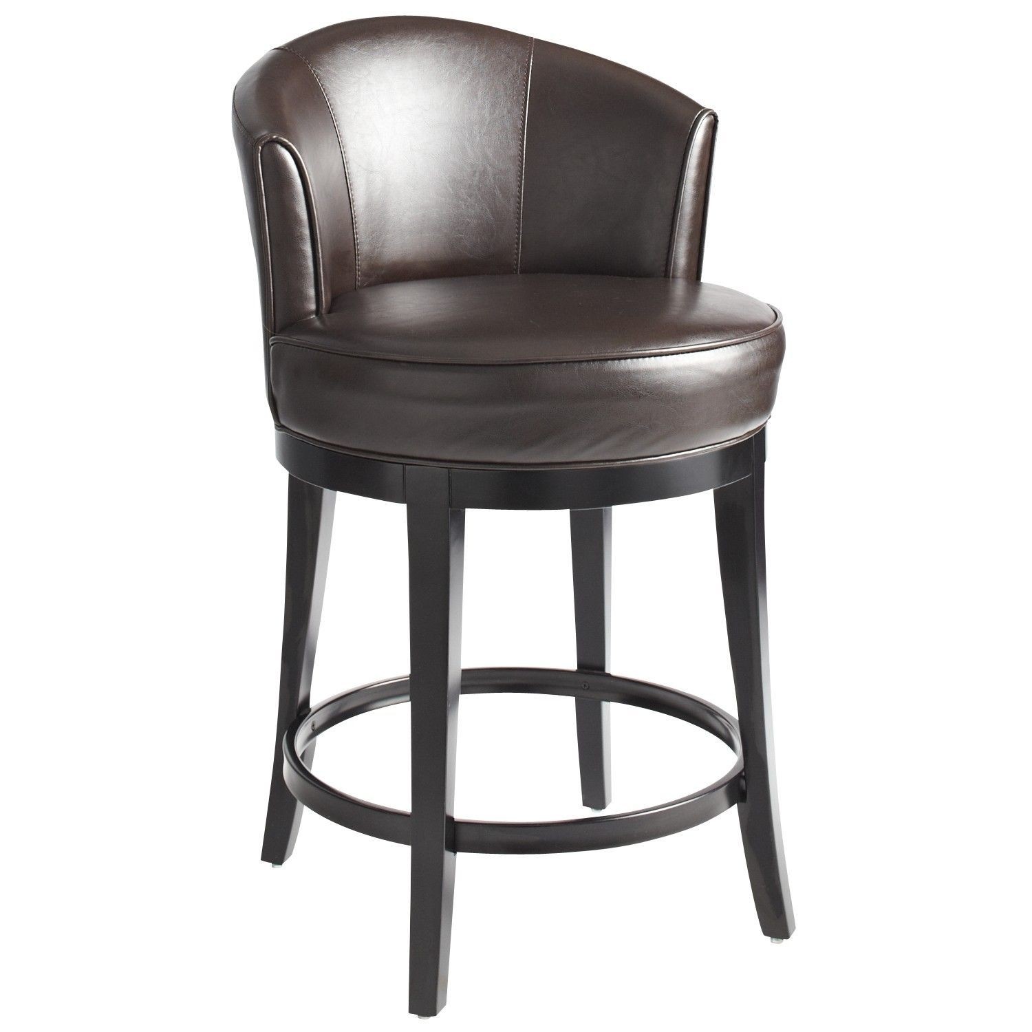 Leather swivel bar stools with back