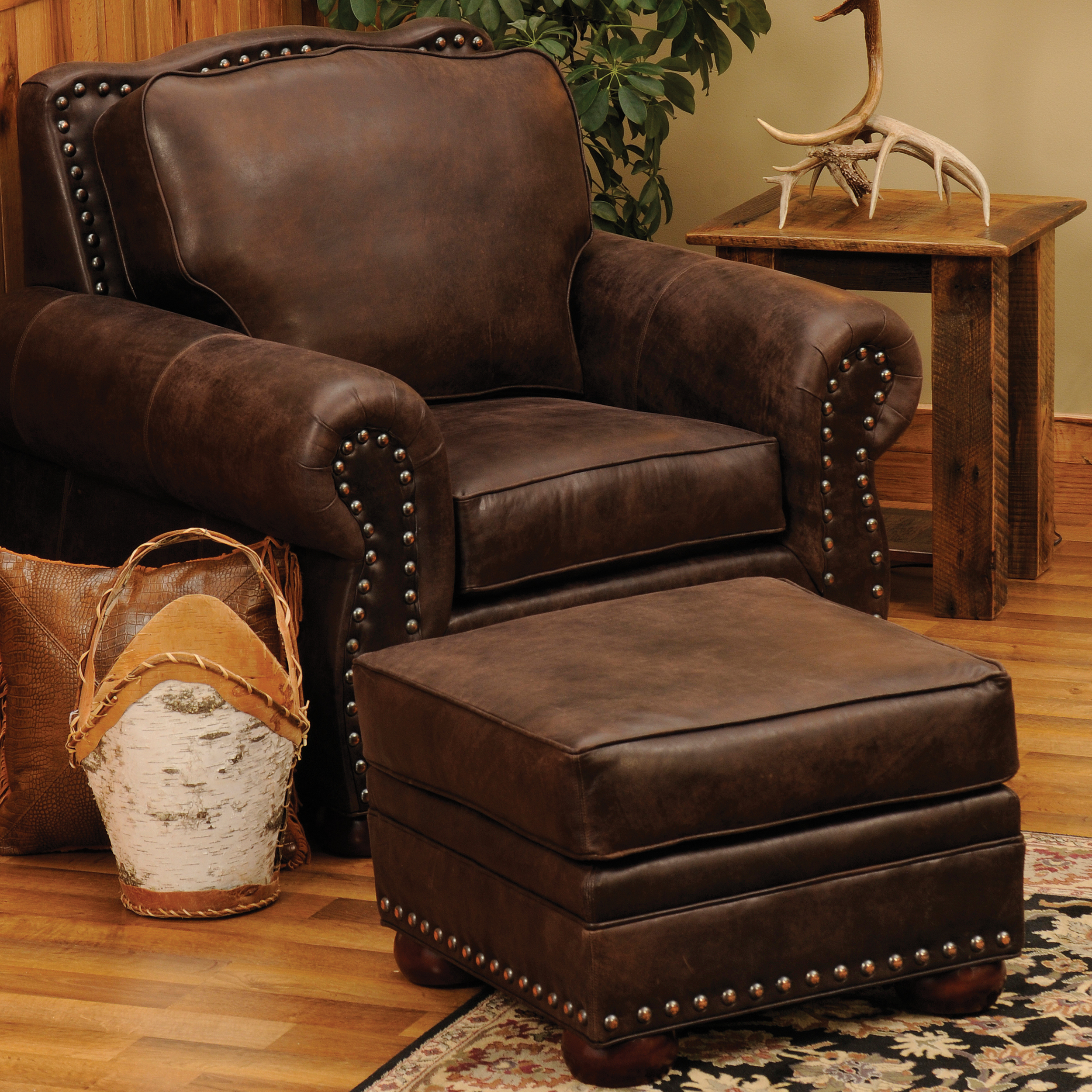 western leather chair