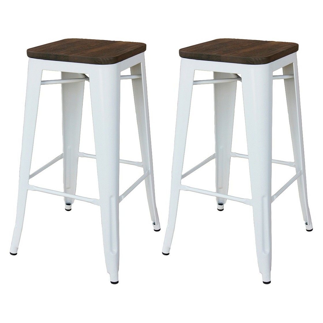 Must have now threshold industrial barstool with wood top set