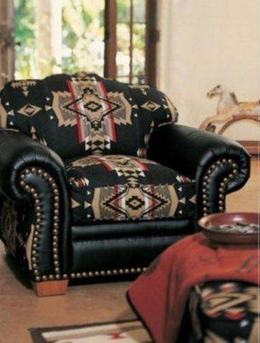 southwestern chairs and ottomans