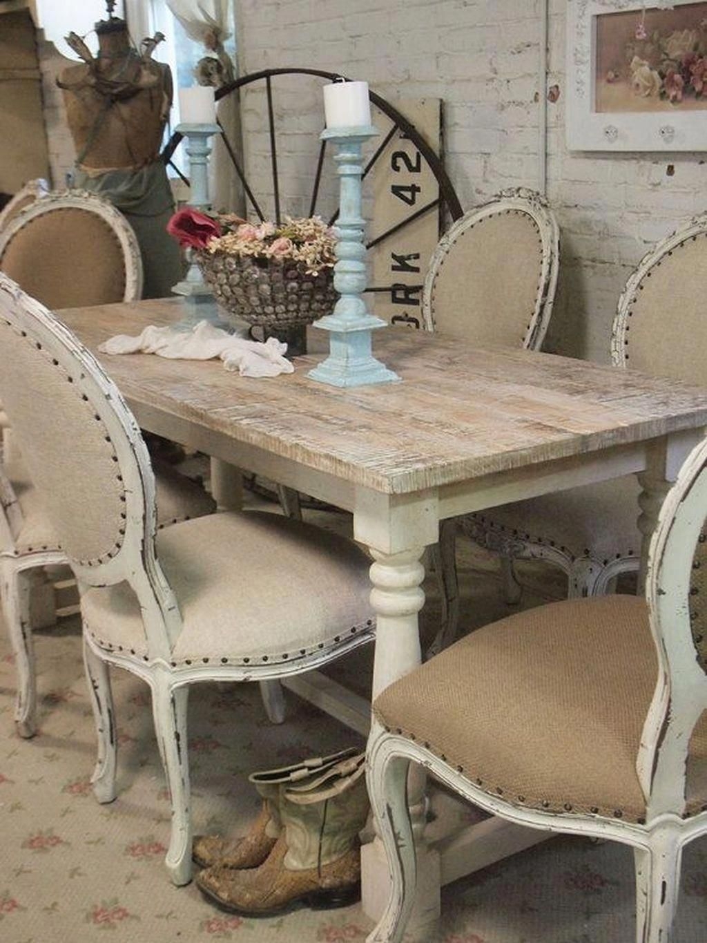 Painted cottage chic shabby french linen