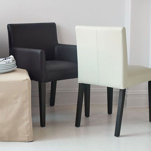 Black dining chairs online with arms