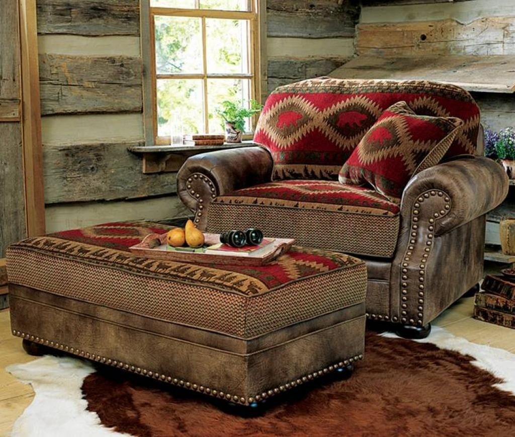 southwestern chairs and ottomans