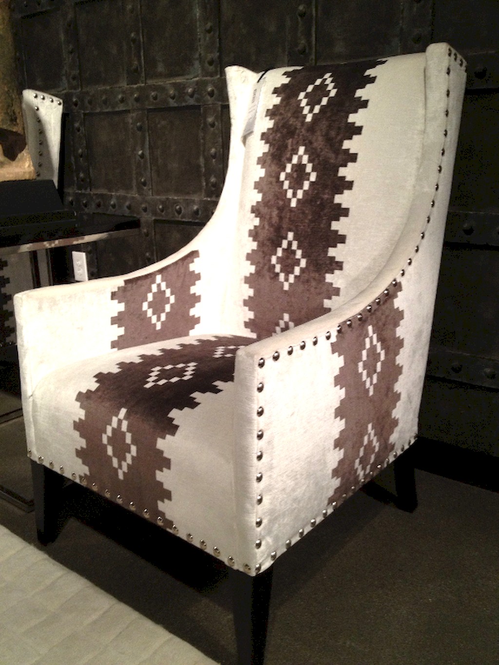 aztec print armchair