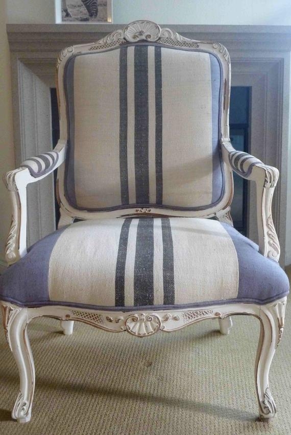 Stripe French Chair With Flair