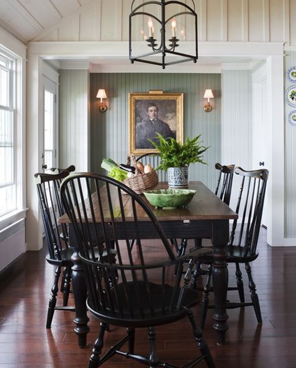 Urban farmhouse house home painted paneling