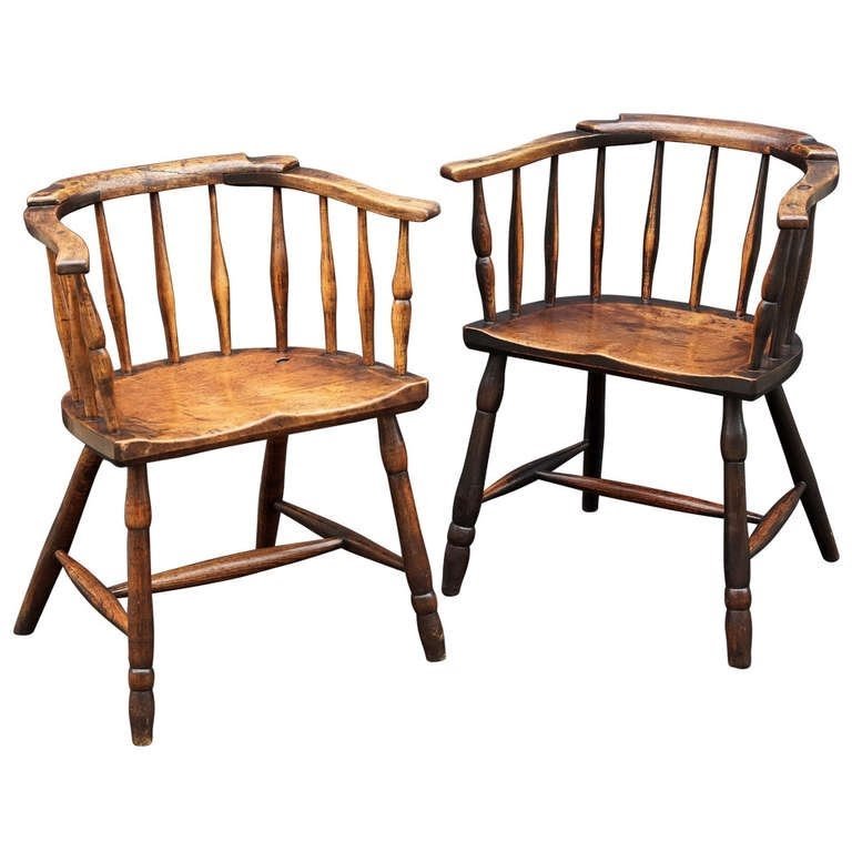 Vintage spindle back chairs