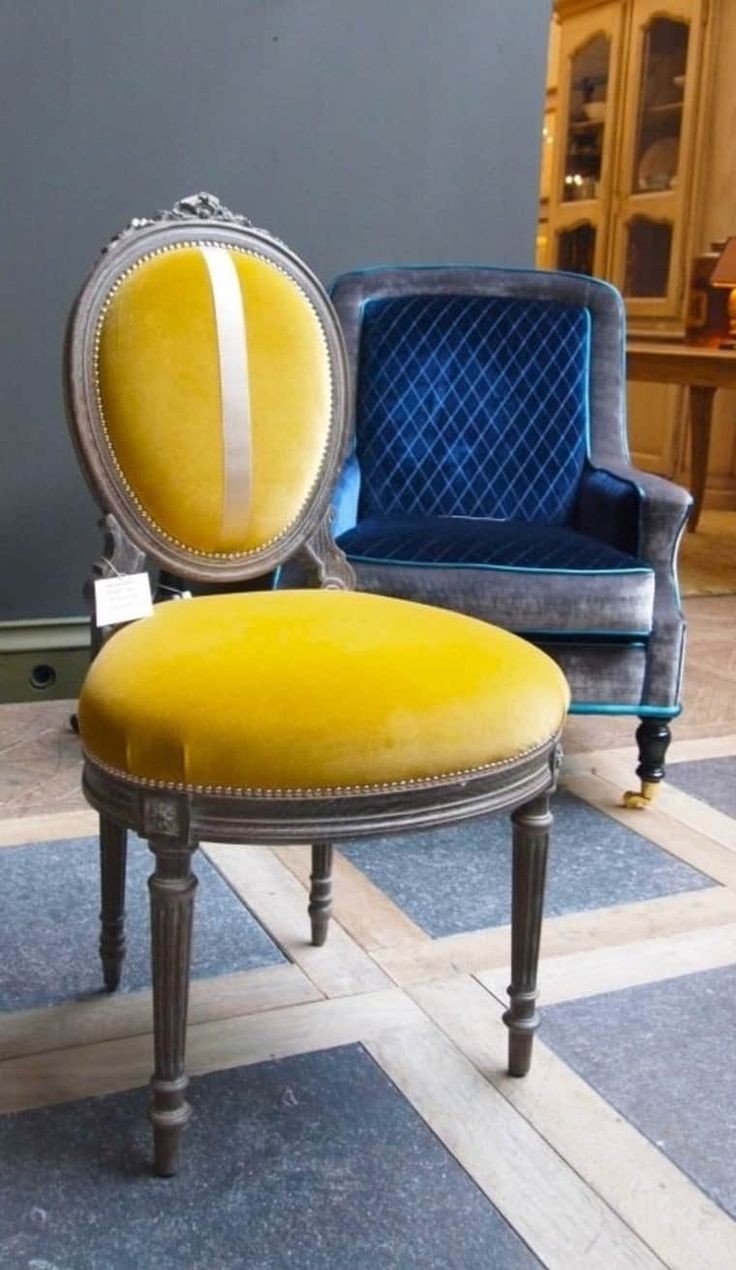 Vintage upholstered chairs 29