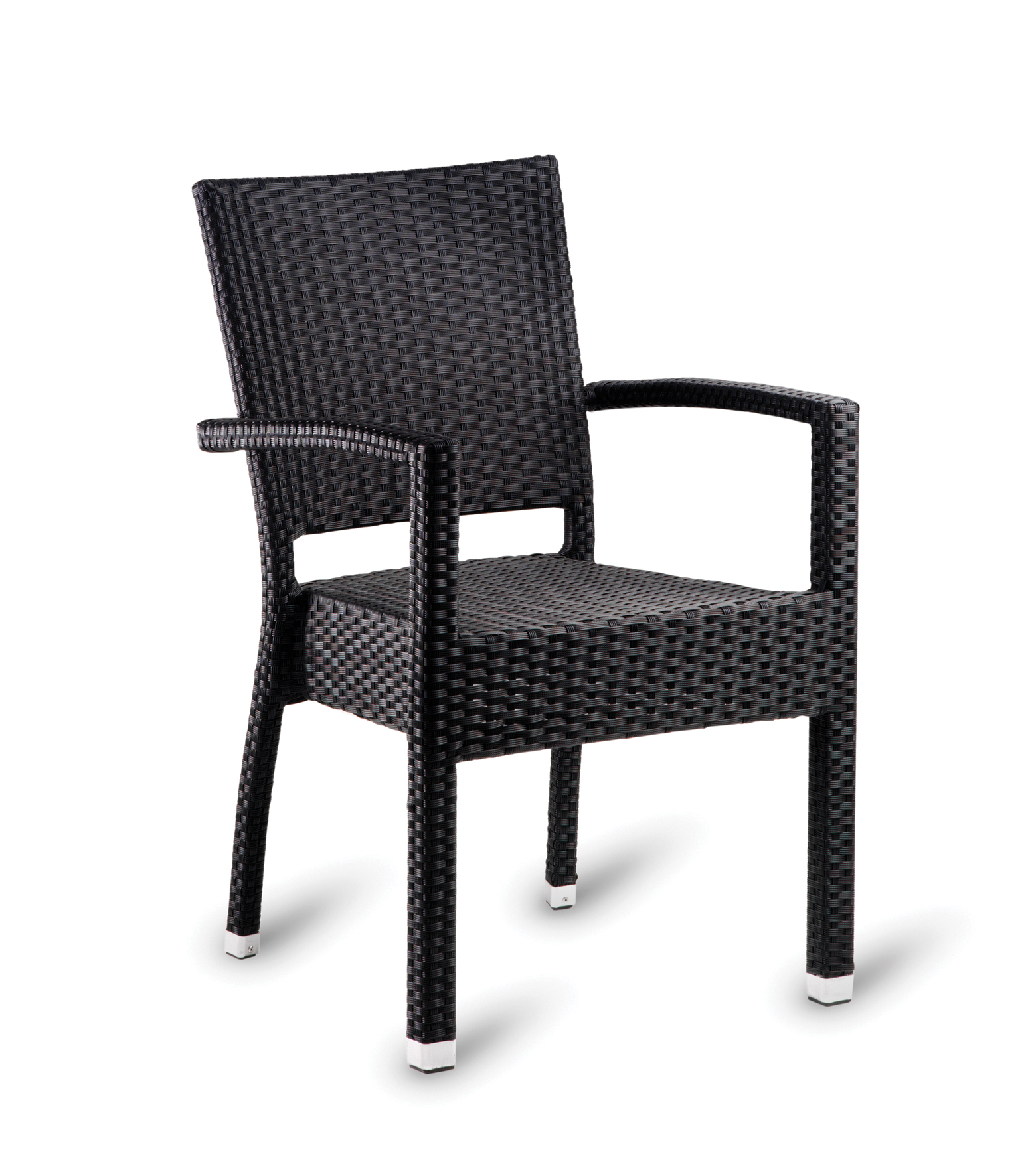 Wicker stacking arm chairs 2