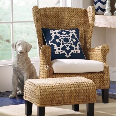 Woven back arm chair 1