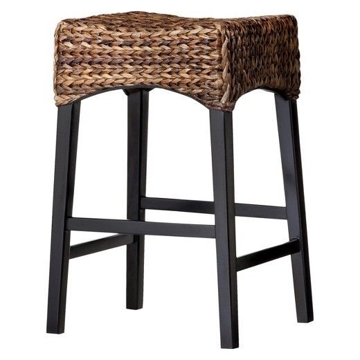 Woven seagrass bar stools