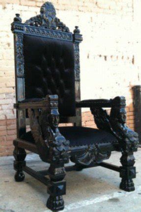 Xxl Black King Ralphs Chair Glamorous Diva Throne Loveseat Castle Antique