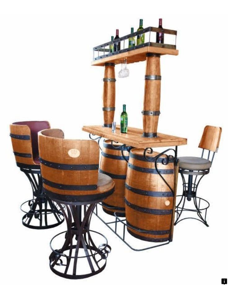 Barrel Bar And Chairs 