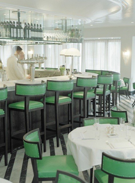 Cecconis a chic italian restaurant in london klismos chairs
