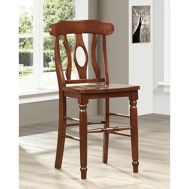 Cedar hills curved back mahogany 24 inches counter height stool