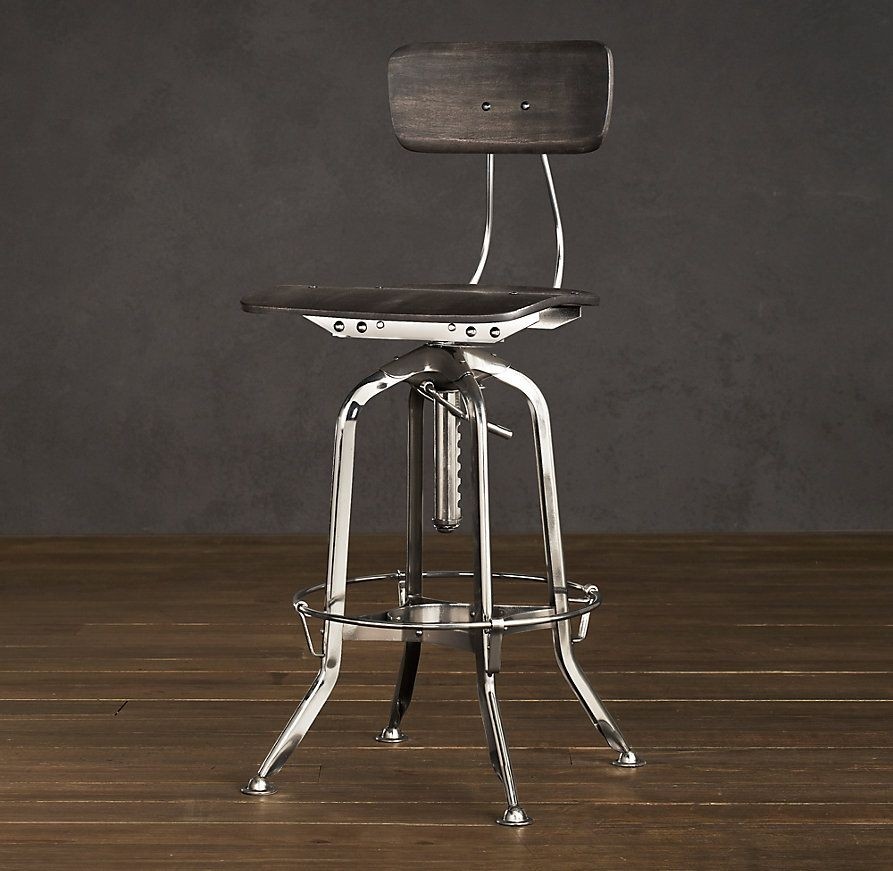 Chrome counter stool