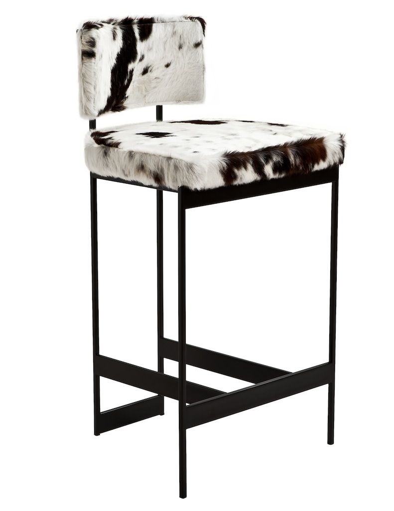 Cow print bar stools