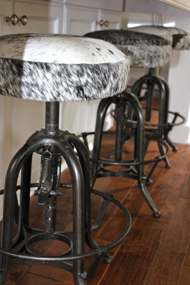 Cowhide bar stools 5