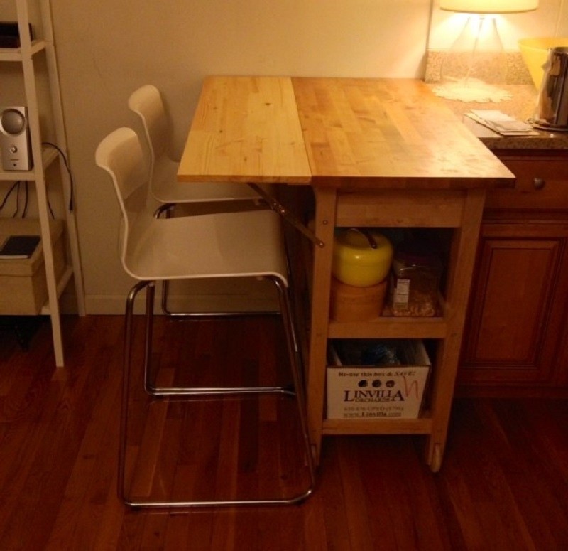 Drop leaf kitchen island table