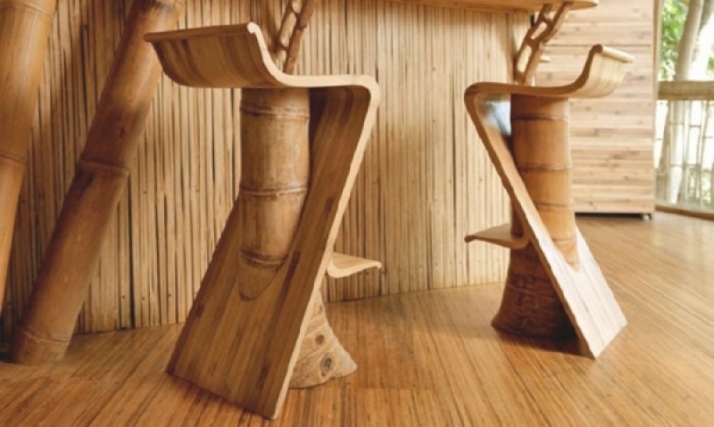 Faux bamboo counter stools