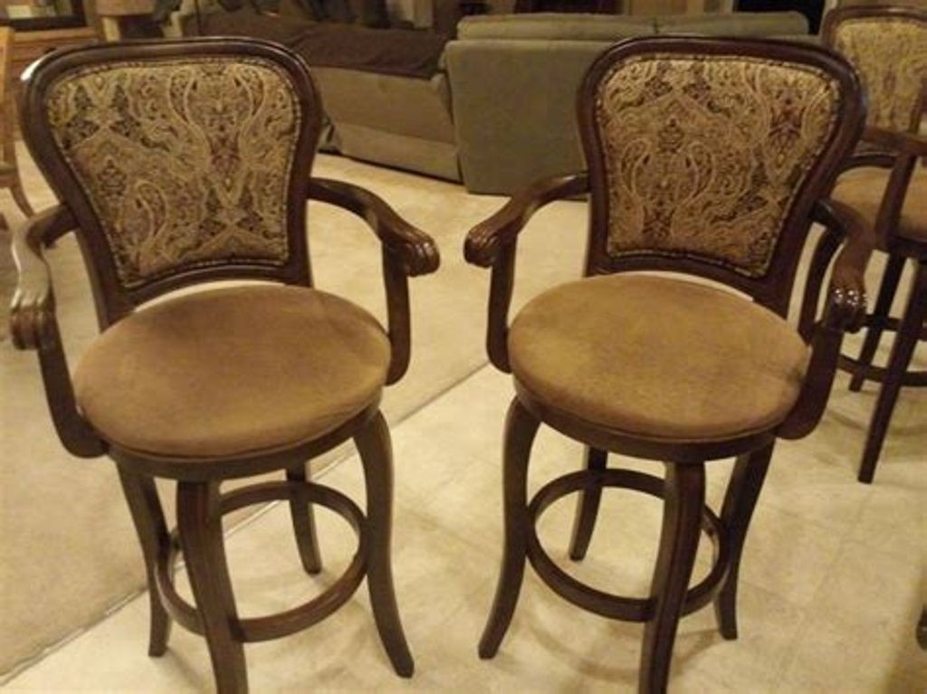 High end swivel bar stools with arms