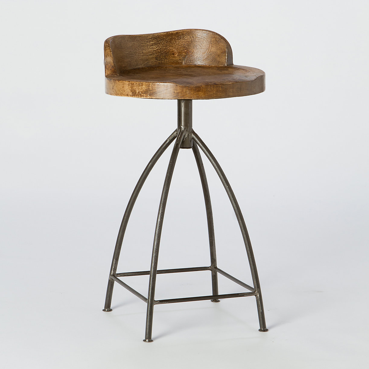 Mango wood swivel bar stool in house home home decor