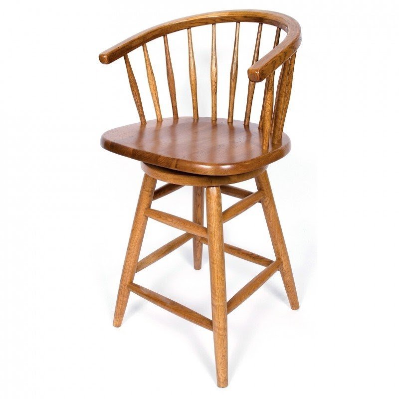 Oak bar stools with back