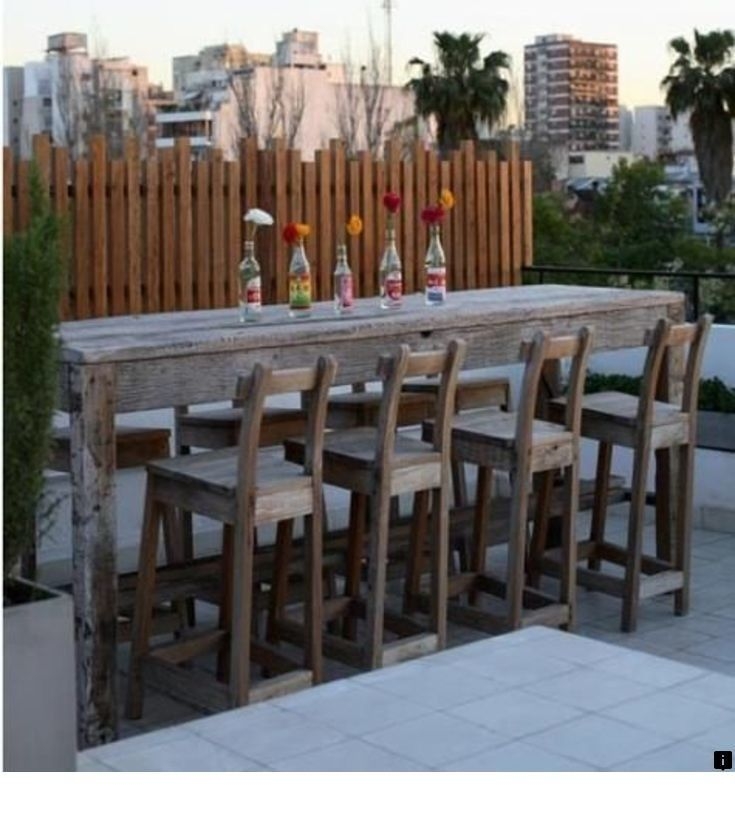 Outdoor Bar Height Table 